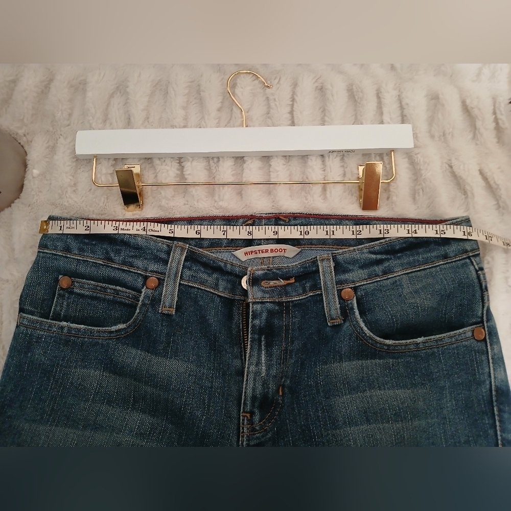 Tommy Hilfiger Blue Flare Wide Leg Jeans - Picture 3 of 10